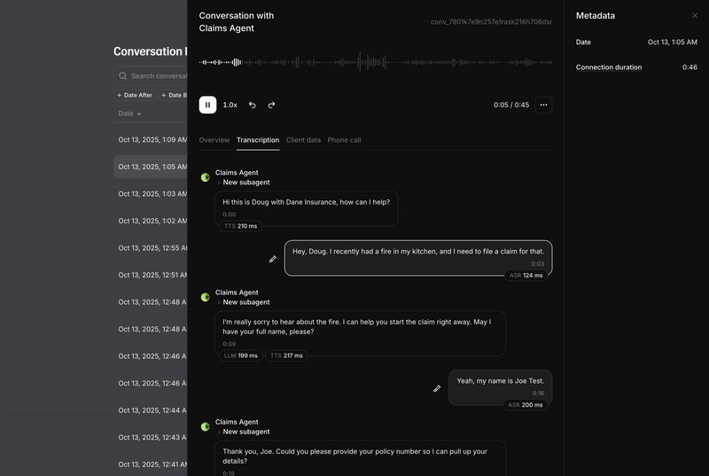 Adjuster mobile app interface